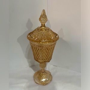 Indiana Glass Accents | Vintage Indiana Glass Iridescent Candy Dish